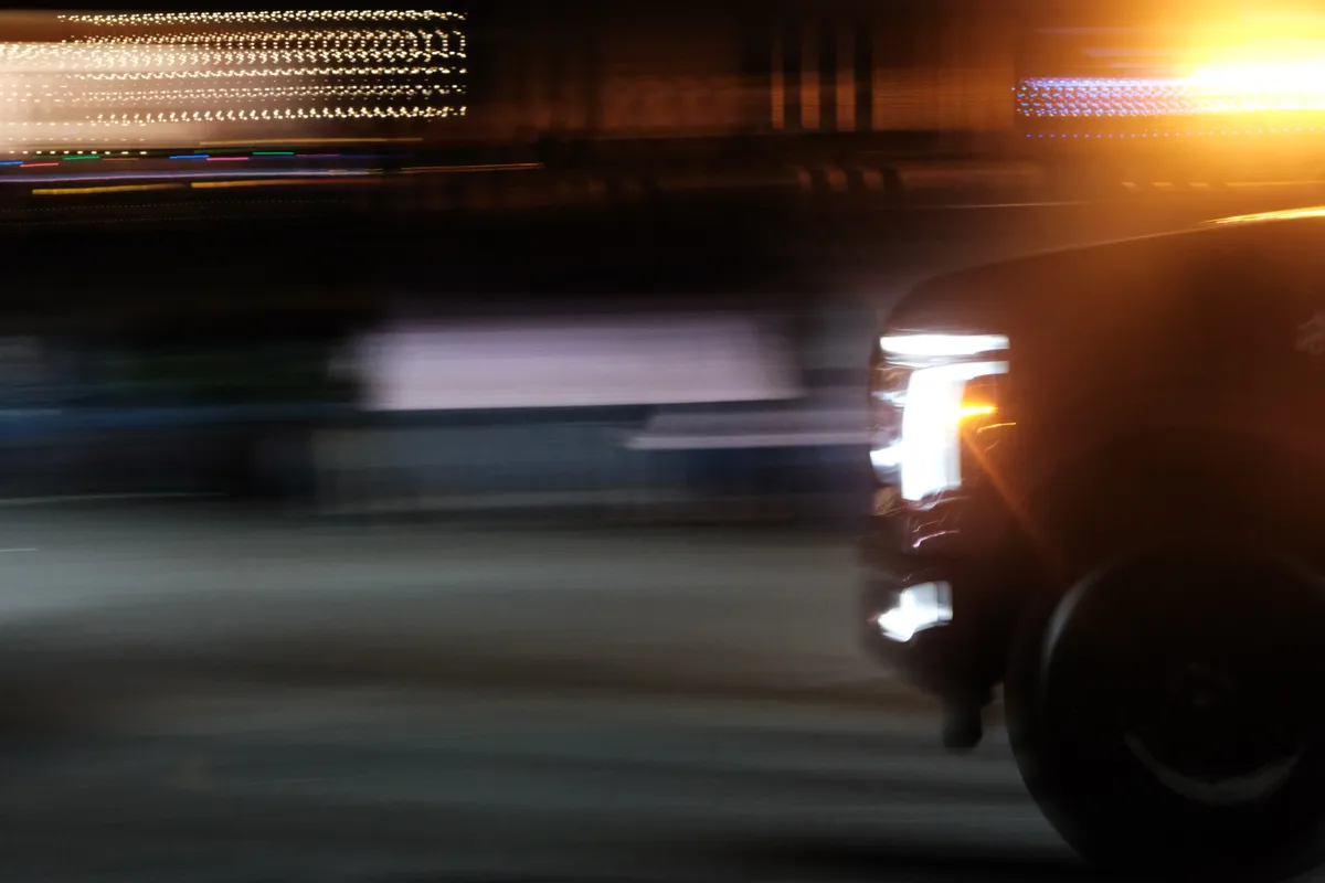 blurry image of car entering frame